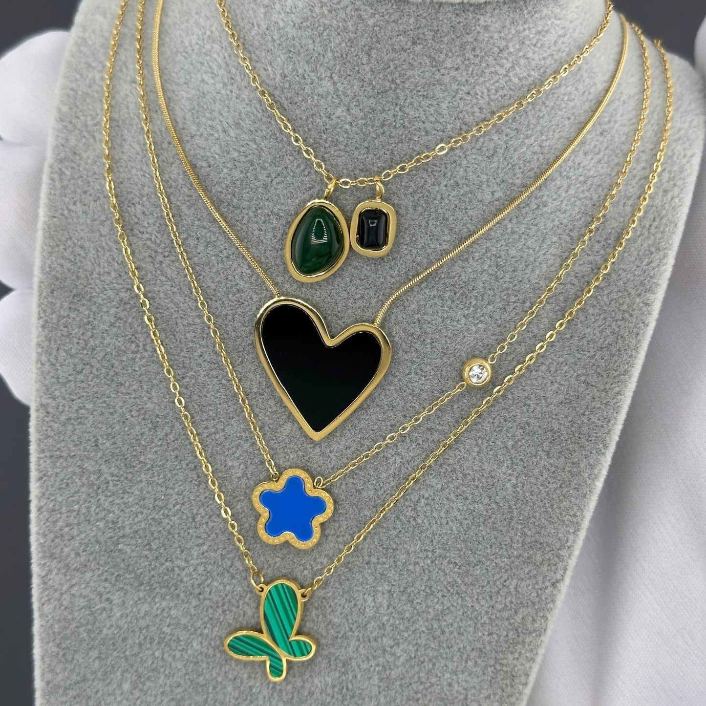 "Blomma" Halsband, 18K guldpläterat stål 88413