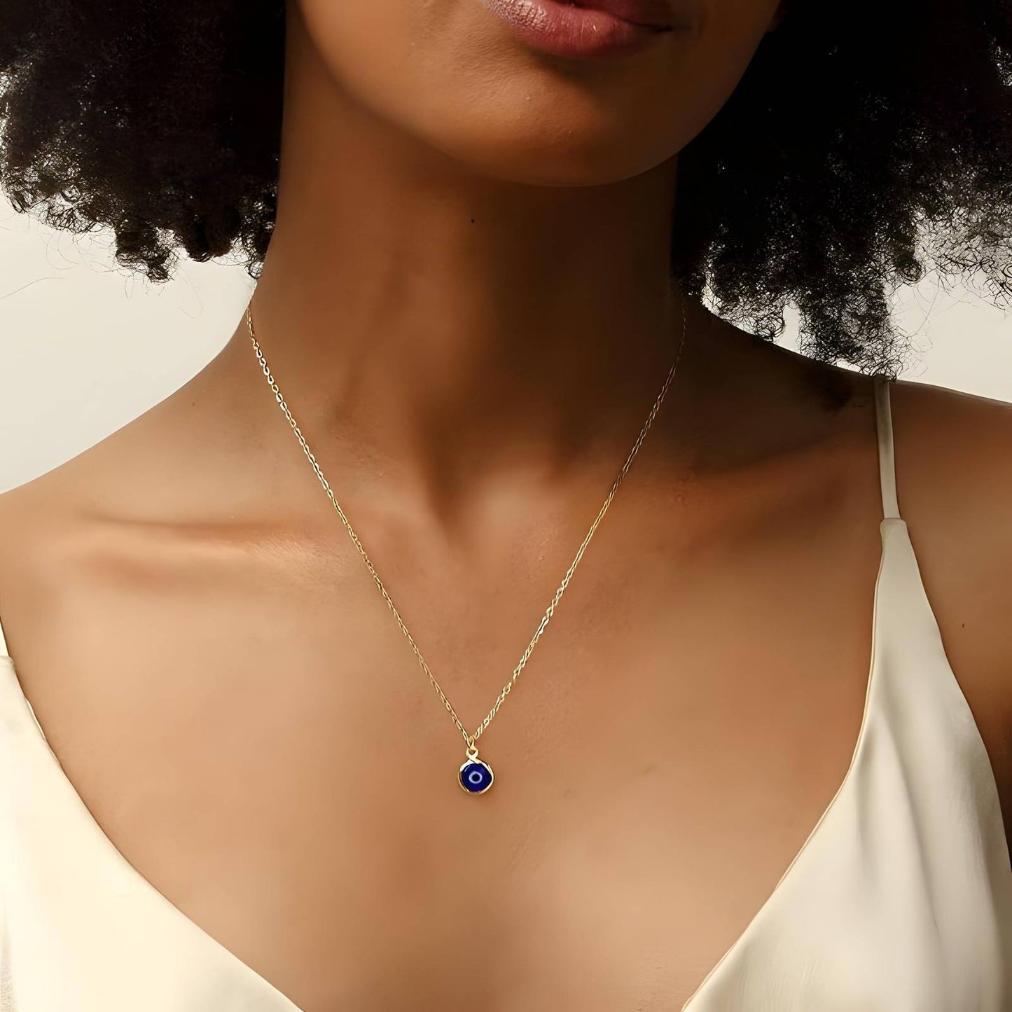 "Onda Ögat" Halsband, 18K guldpläterat stål 87152