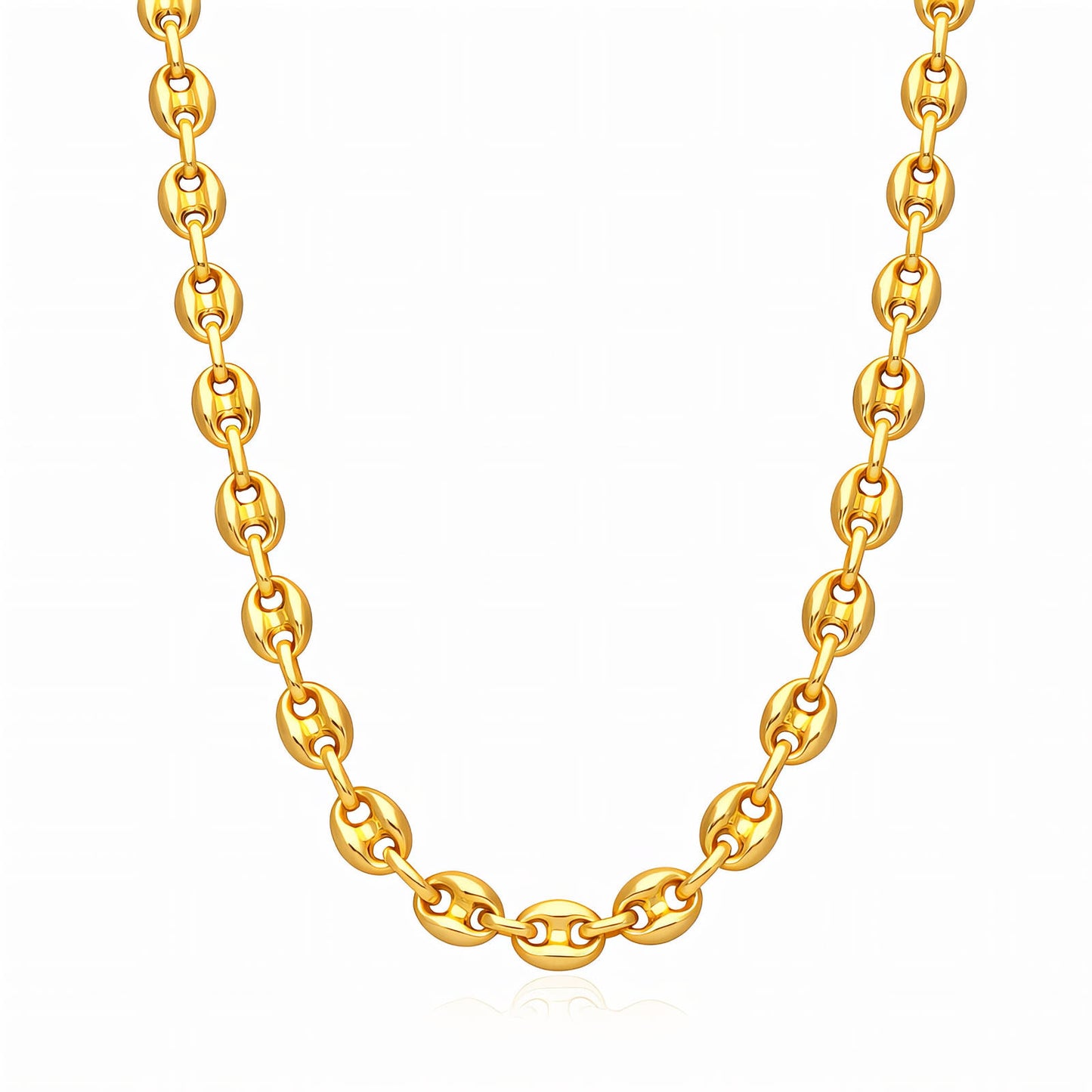 Tjock Ankarlänk-Halsband i 18K Guldpläterat Stål