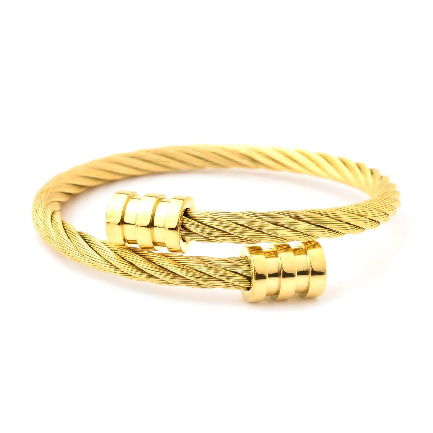 Armband i 18K guldpläterat stål – öppet format