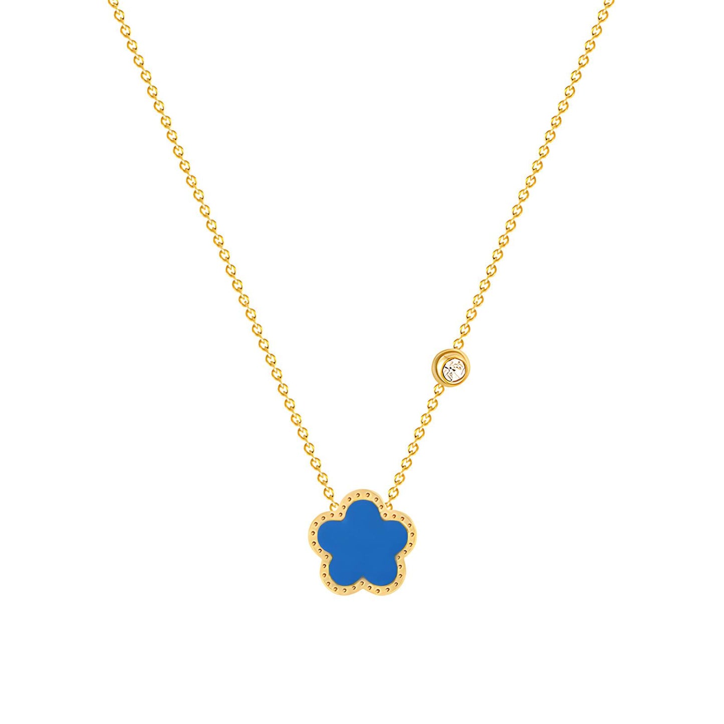 "Blomma" Halsband, 18K guldpläterat stål 88413