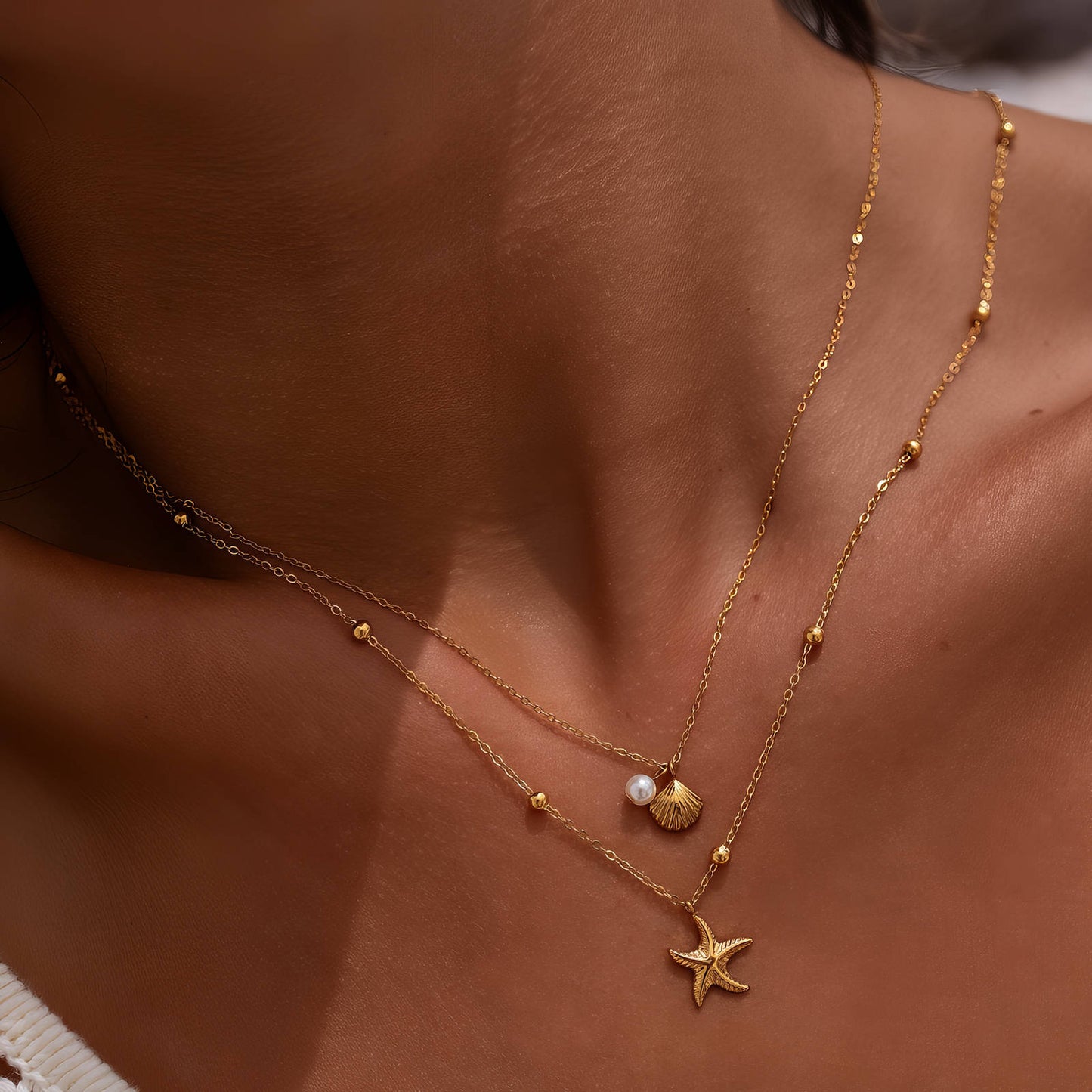 Halsband, 18K guldpläterat stål 89543
