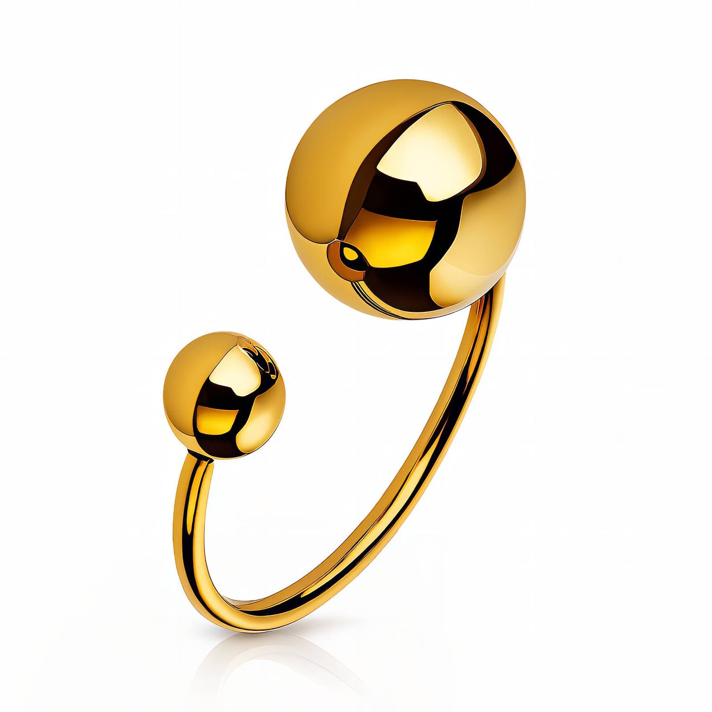 Ring i 18K guldpläterat stål – justerbar minimalistisk