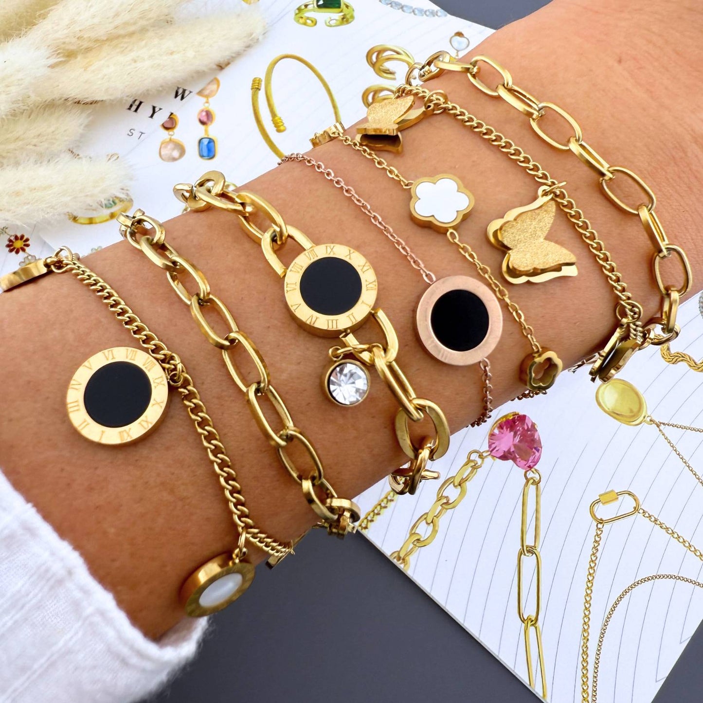 Armband, 18K guldpläterat stål 87763