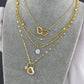 "Hjärtan" Halsband, 18K guldpläterat stål 87729