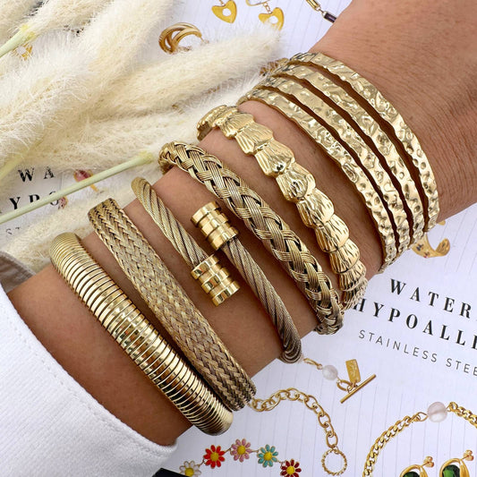 Armband, 18K guldpläterat stål 87905