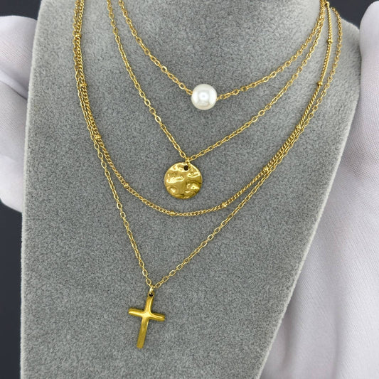 Halsband, 18K guldpläterat stål 87148
