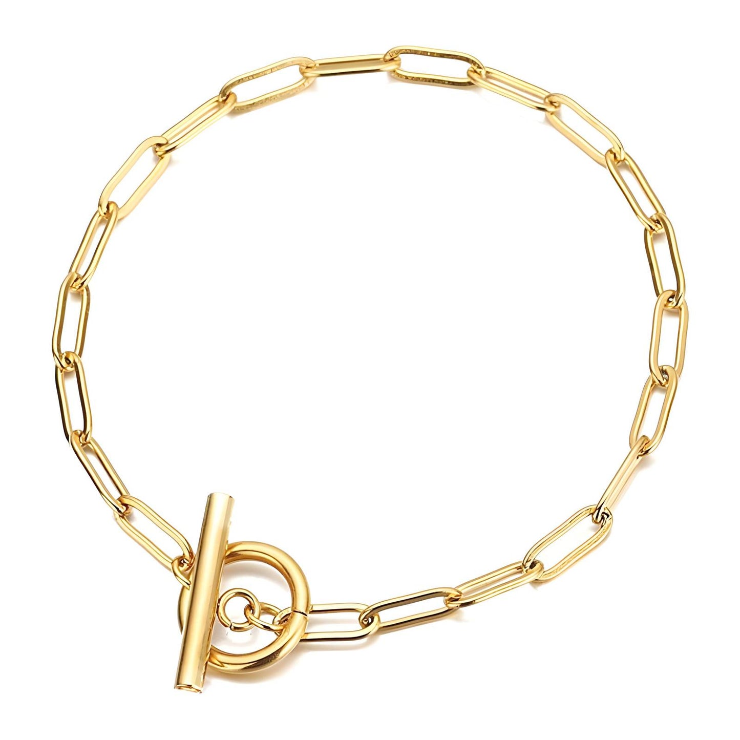 Armband i 18K guldpläterat stål – smal tunn kedja