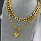 "Hjärta" Halsband, 18K guldpläterat stål 87417