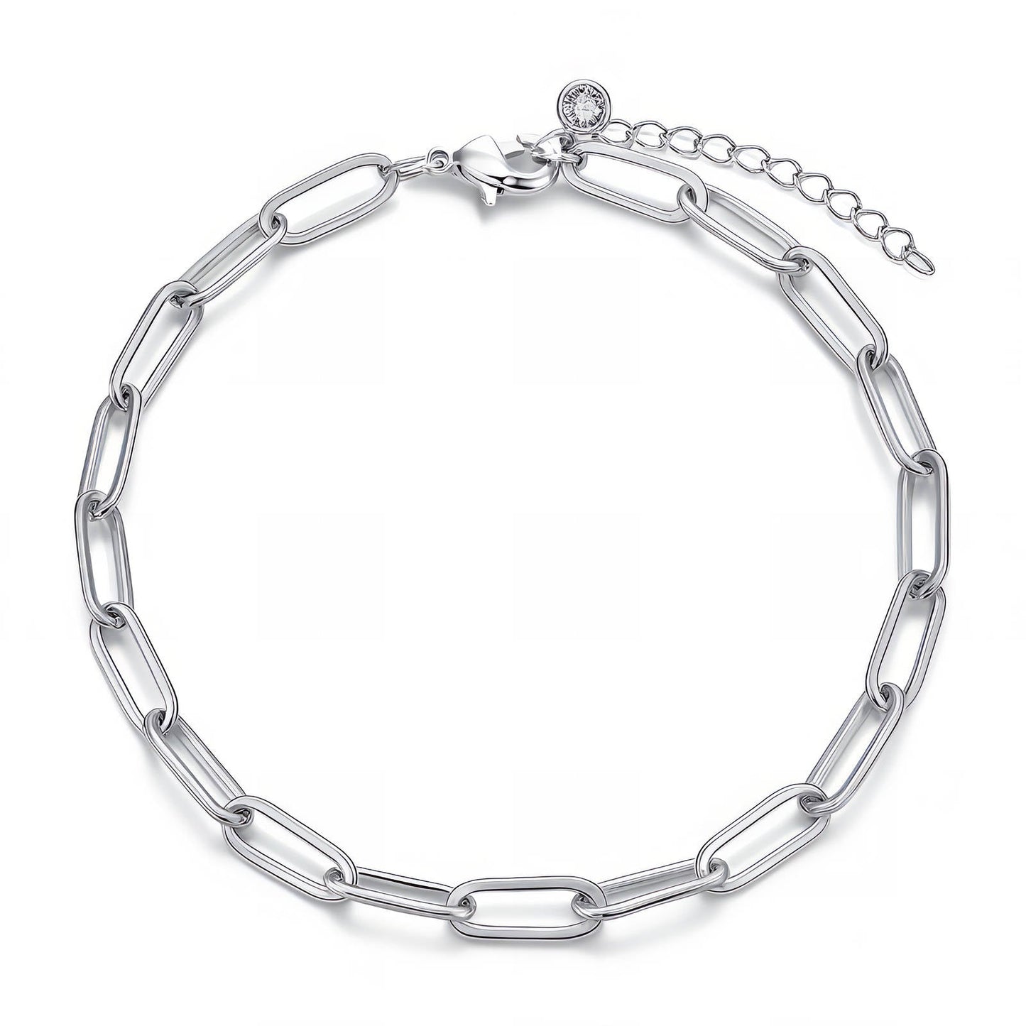 Länkarmband i rostfritt stål – minimalistisk silverdesign