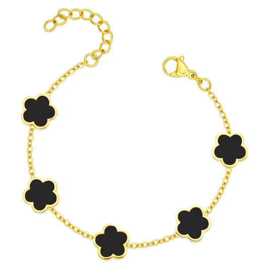 "Blomsteräng" Armband, 18K guldpläterat stål 87755