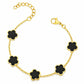 Blomsteräng-armband i 18K guldpläterat stål