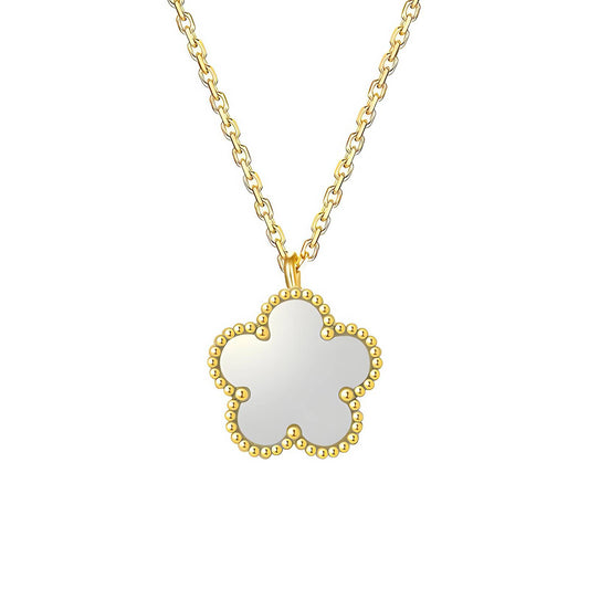 "Blomma" Halsband, 18K guldpläterat stål 87773