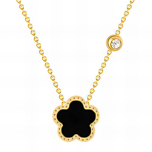 "Blomma" Halsband, 18K guldpläterat stål 87910
