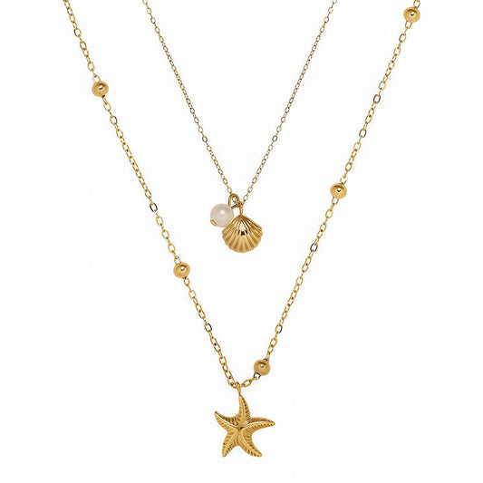 Halsband, 18K guldpläterat stål 89543