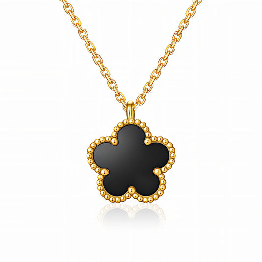 Blomma-halsband i 18K guldpläterat stål
